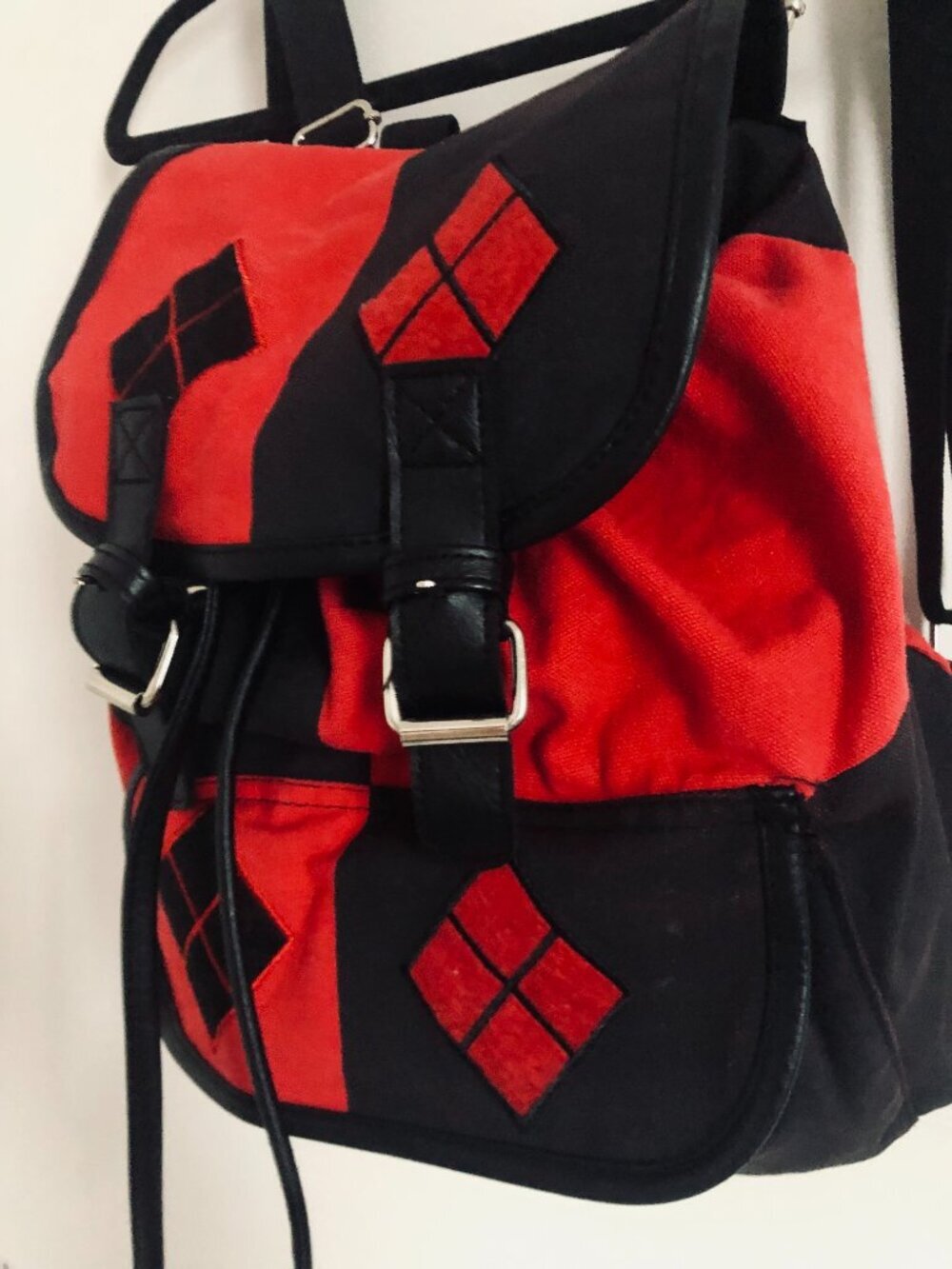 DC Comics Harley Quinn Backpack Rare Suicide Squad Red Black Cosplay 32x30cm - Picture 4 of 15